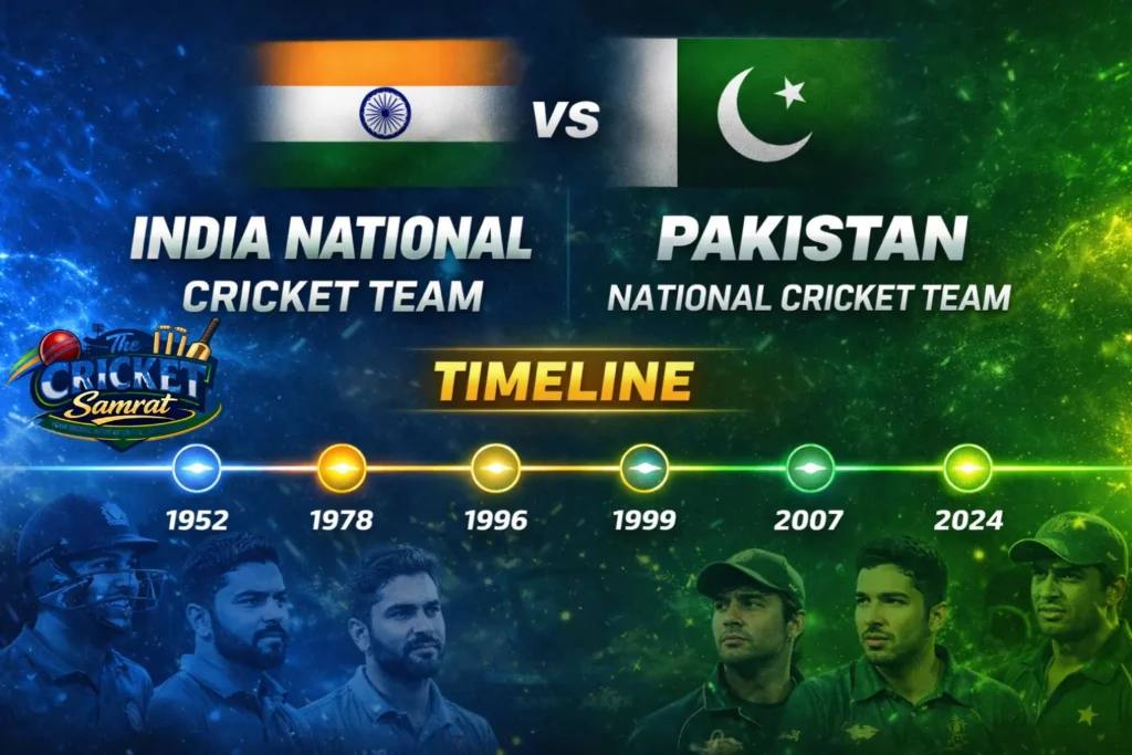 India National Cricket Team vs Pakistan National Cricket Team Timeline